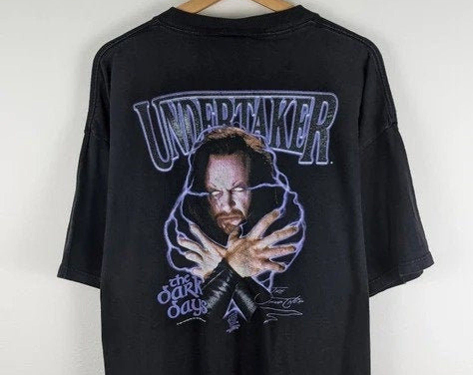 Vintage 90S 1997 Undertaker The Dark Days Wwf Shirt Us X