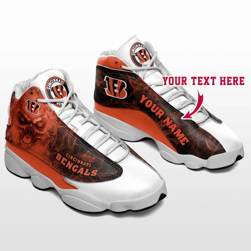 Cincinnati Bengals Football Retro Custom Air Jordan 13 Shoes Personalize Name Sport Sneakers mf JD13 V2703