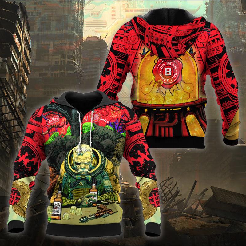 The Old Man Of Fear Agent Drink Jim Beam Hoodie & Zip Hoodie