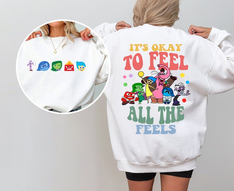 Inside Out It’s Okay To Feel All The Feels Shirt, Mental Health shirt, Inclusion Shirt, Speech Therapy Shirt, BCBA Shirt, Para Shirt