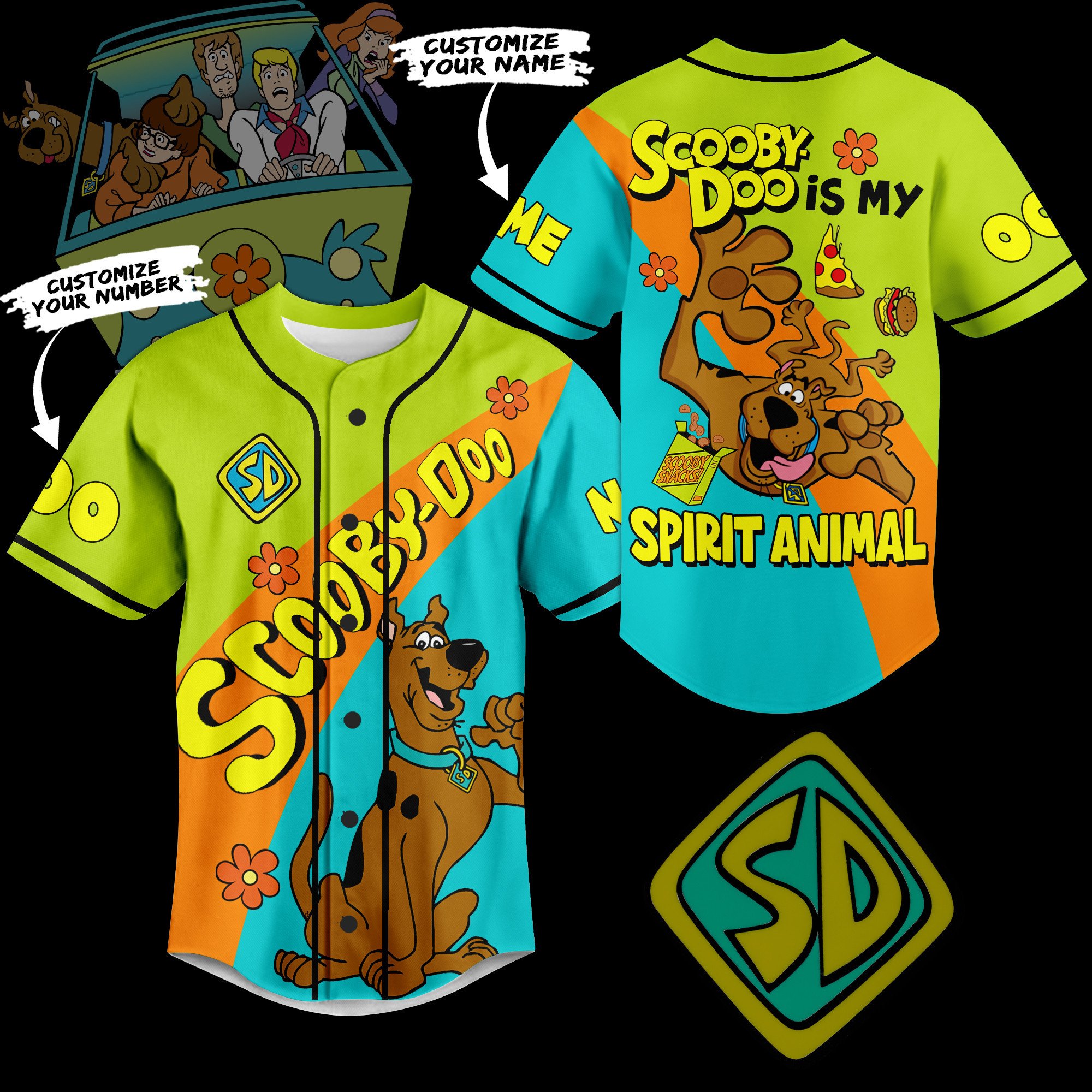 Merchcustom SCOOBY-Doo Baseball Jersey For Fans