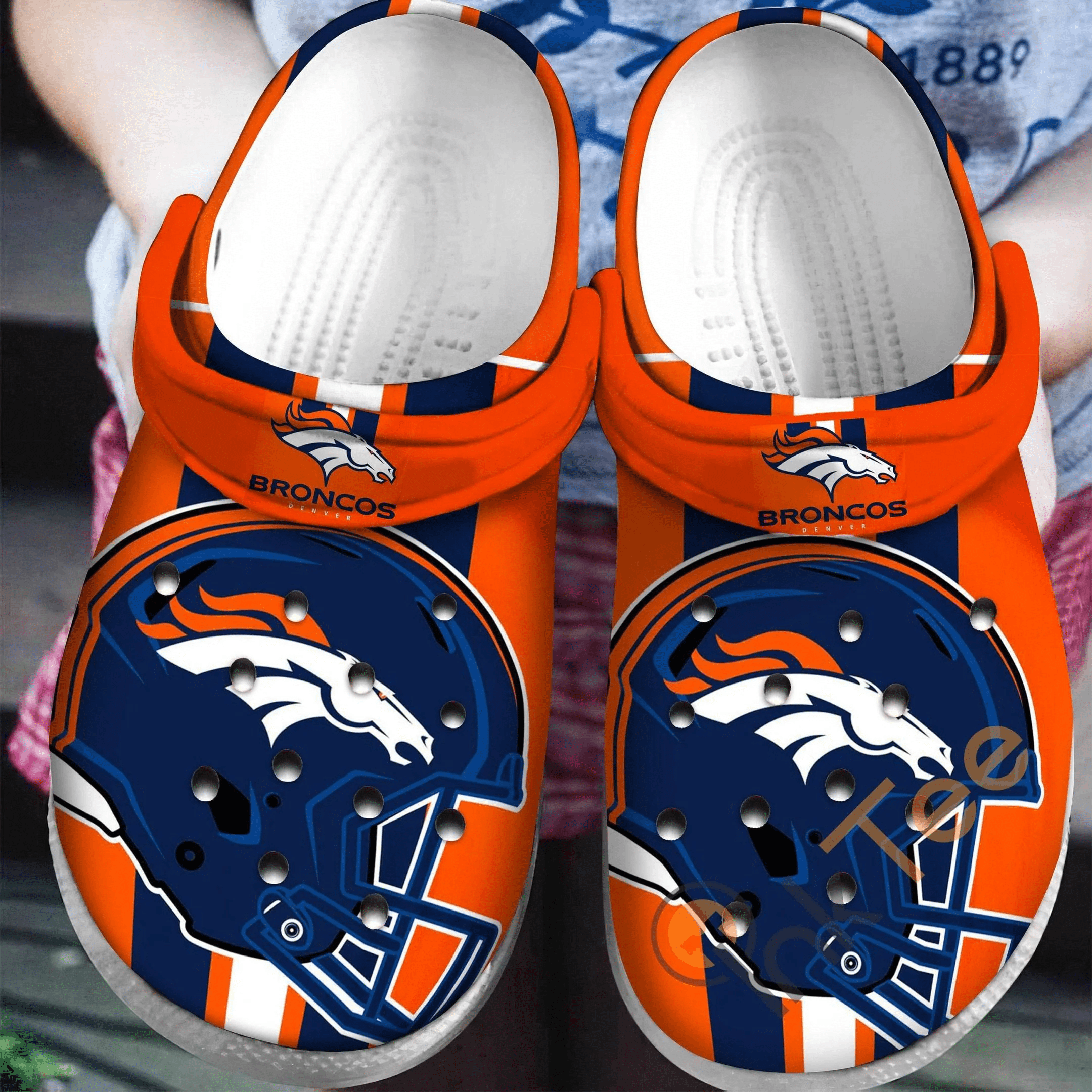 Denver Broncos Orange Crocss Clog Comfortable Water Shoes Ver503