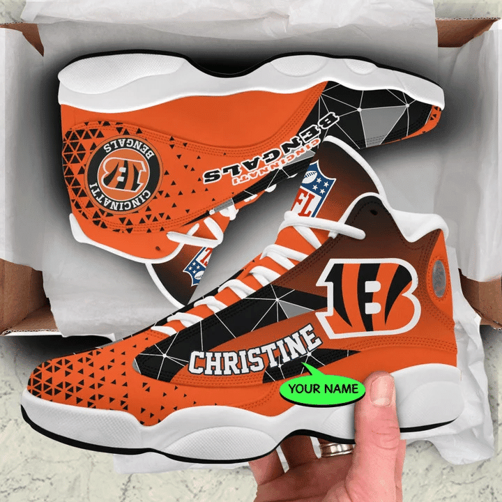 Cincinnati Bengals NFL Personalized Air Jordan 13 Shoes JD13 V2411