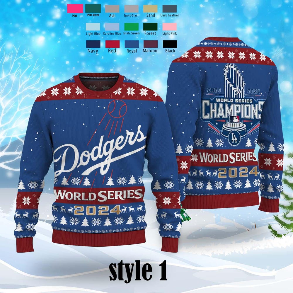 Los Angeles Dodgers World Series Ugly Sweater, La Dodgers World Series 2024 Ugly Sweater Shirt, Dodgers Sweater, World Series Ugly Sweater X Halloween Collection From Snorider