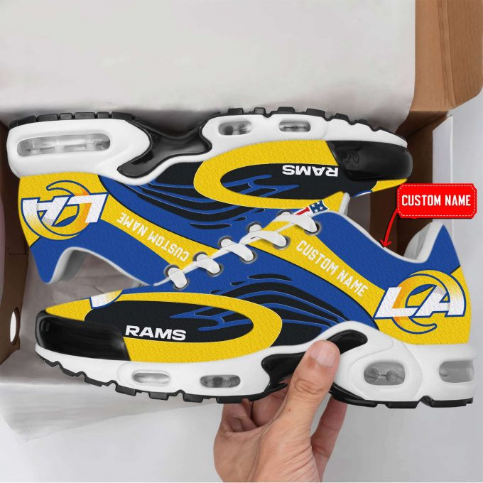 Los Angeles Rams Logo Custom Name Air Max Shoes Air Cushion Sneakers