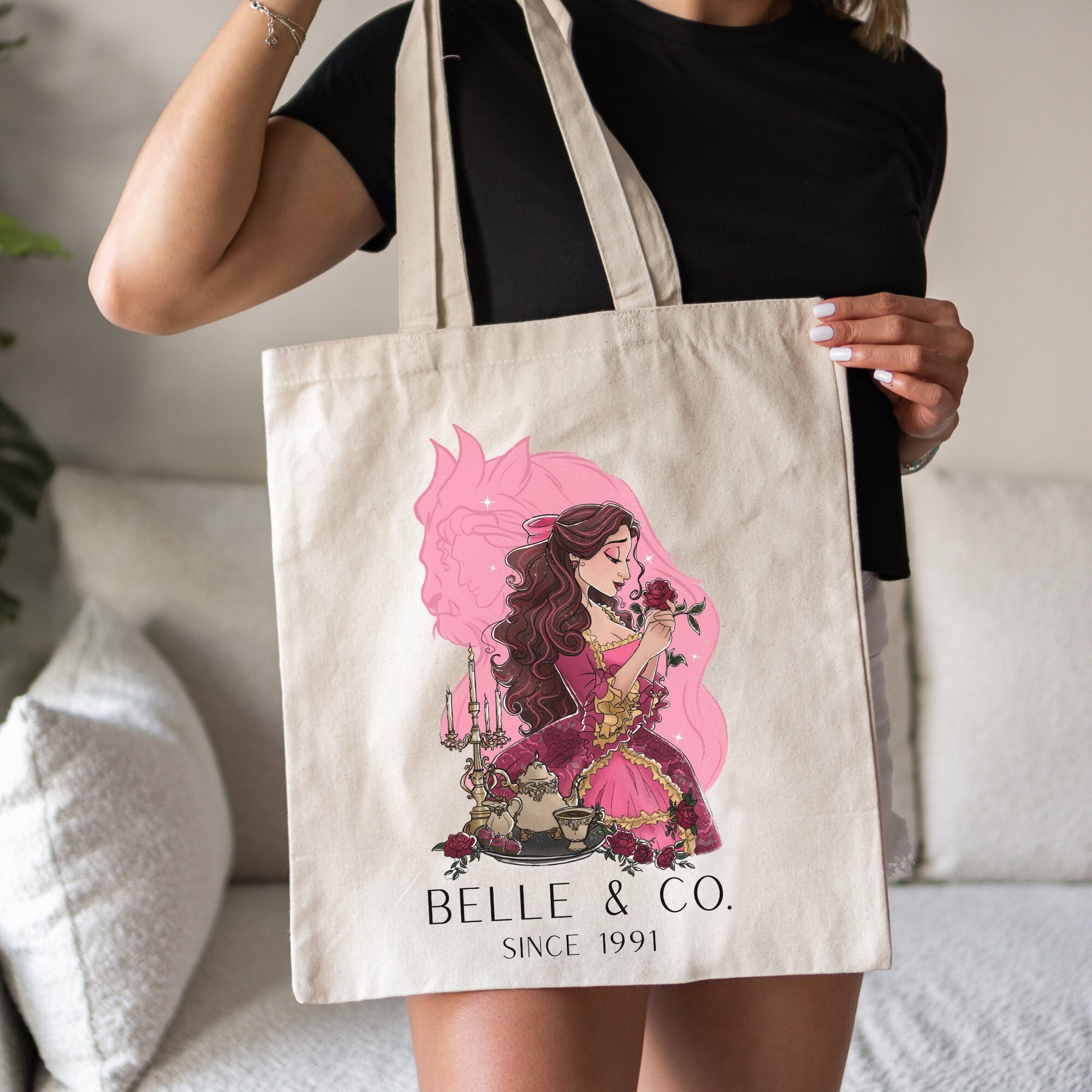 Beauty and the Beast Tote Bag, Disney World Tote Bad, Disney Land Tote Bag