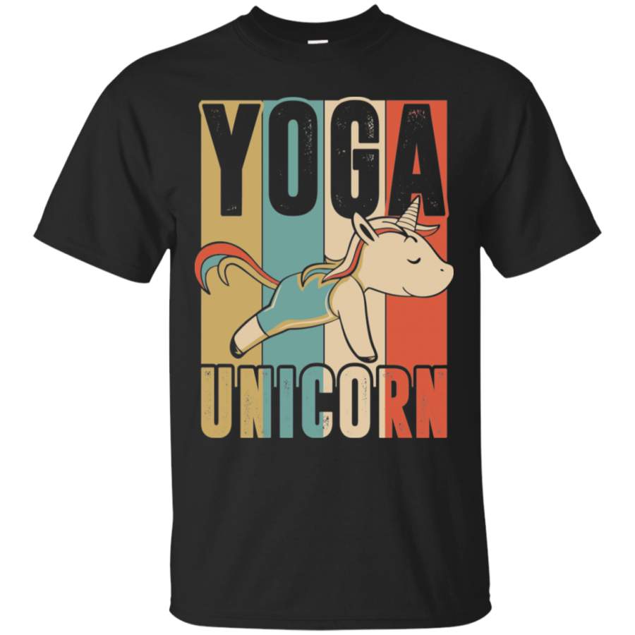 Classic Vintage Retro Yoga Unicorn Funny T-Shirt