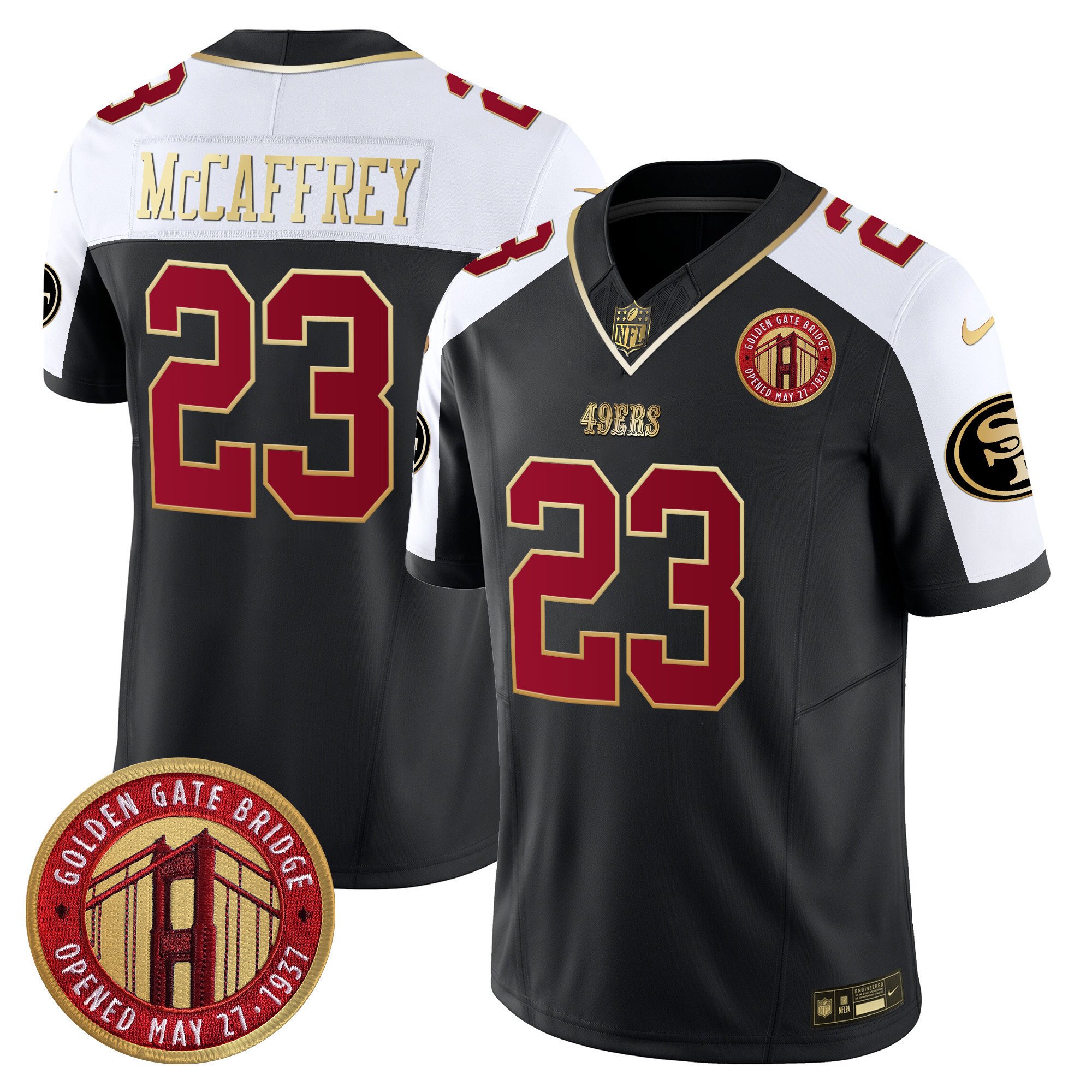 Youth’S 49Ers Golden Gate Bridge Patch Vapor Limited Jersey – All Stitched