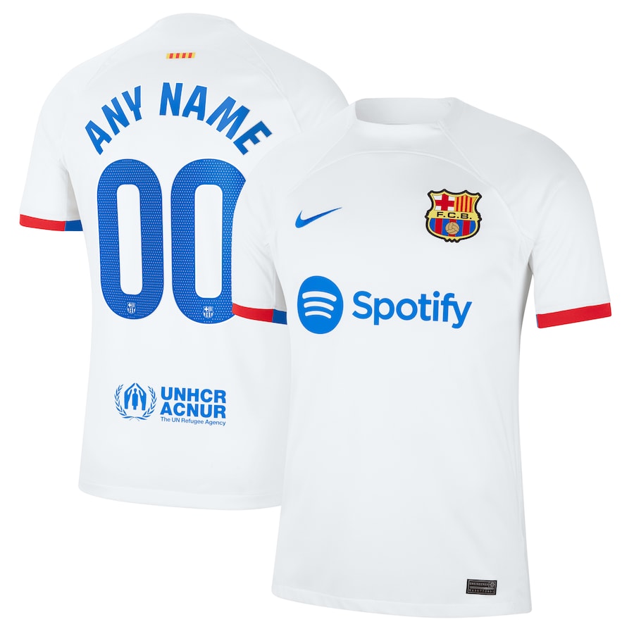 Barcelona Nike 2023/24 Away Custom Jersey – White