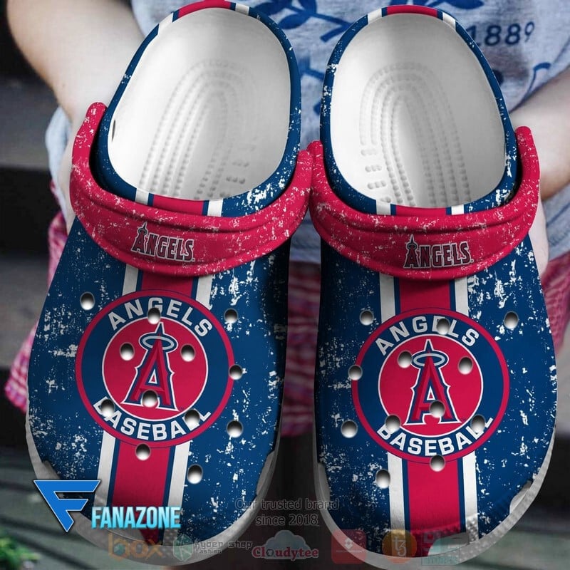 Los Angeles Angels Logo Baseball MLB Red Sander Blue Crocss Classic Clogs Shoes Ver930