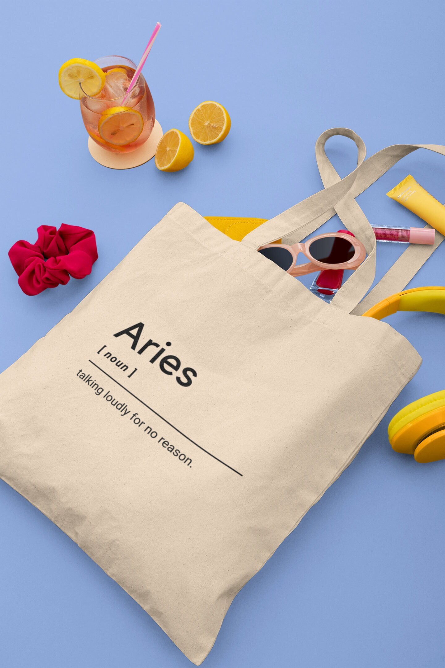 Aries Definition Tote Bag, Aries gift, Aries bag, Gift for Aries, Horoscope Zodiac gift, Star sign gift, Gift for her, Aries quote prints