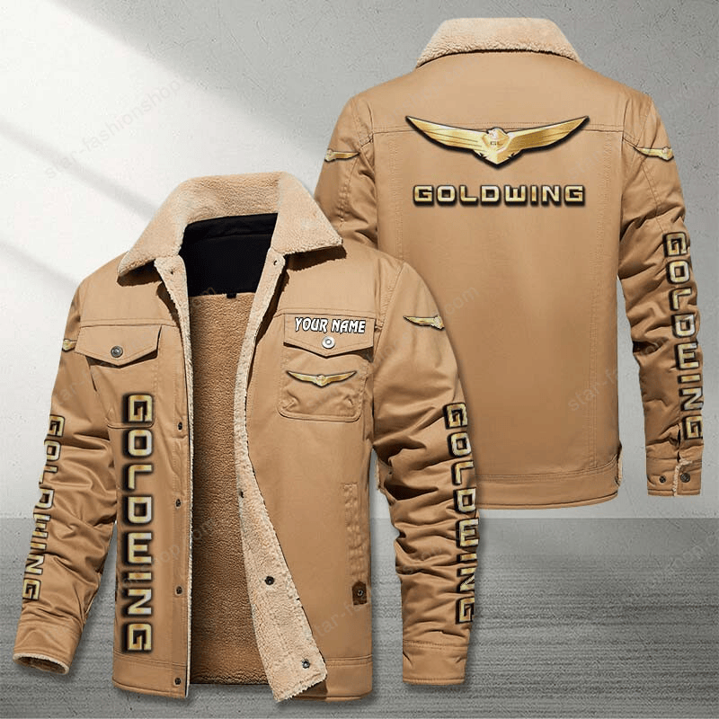 Honda Gold Wing Brown Custom Name Stand Collar Jacket