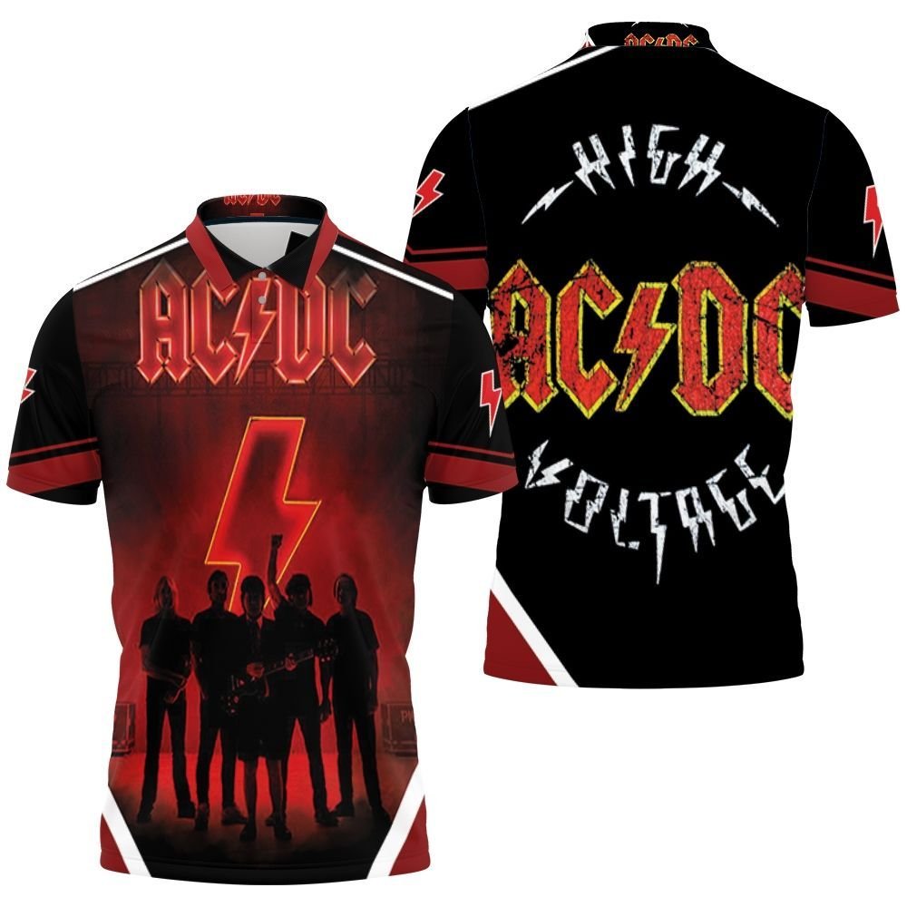 Acdc Pwr Up On Stage Polo Shirt - Themarketfarmer