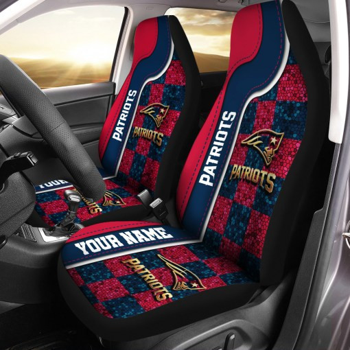 New England Patriots Personalized Car Seat Cover Set CSC9325