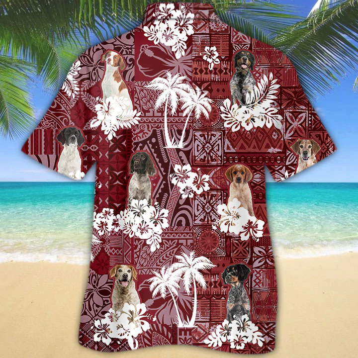 Brittany Spaniel Red Hawaiian Shirt, Gift For Dog Lover Shirts, Animal Summer Shirts, Hawaiian Shirt Men