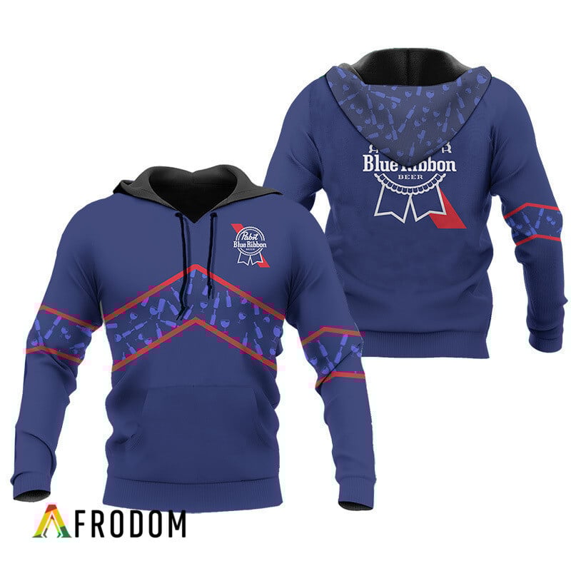 Pabst Blue Ribbon Wine Pattern Hoodie & Zip Hoodie