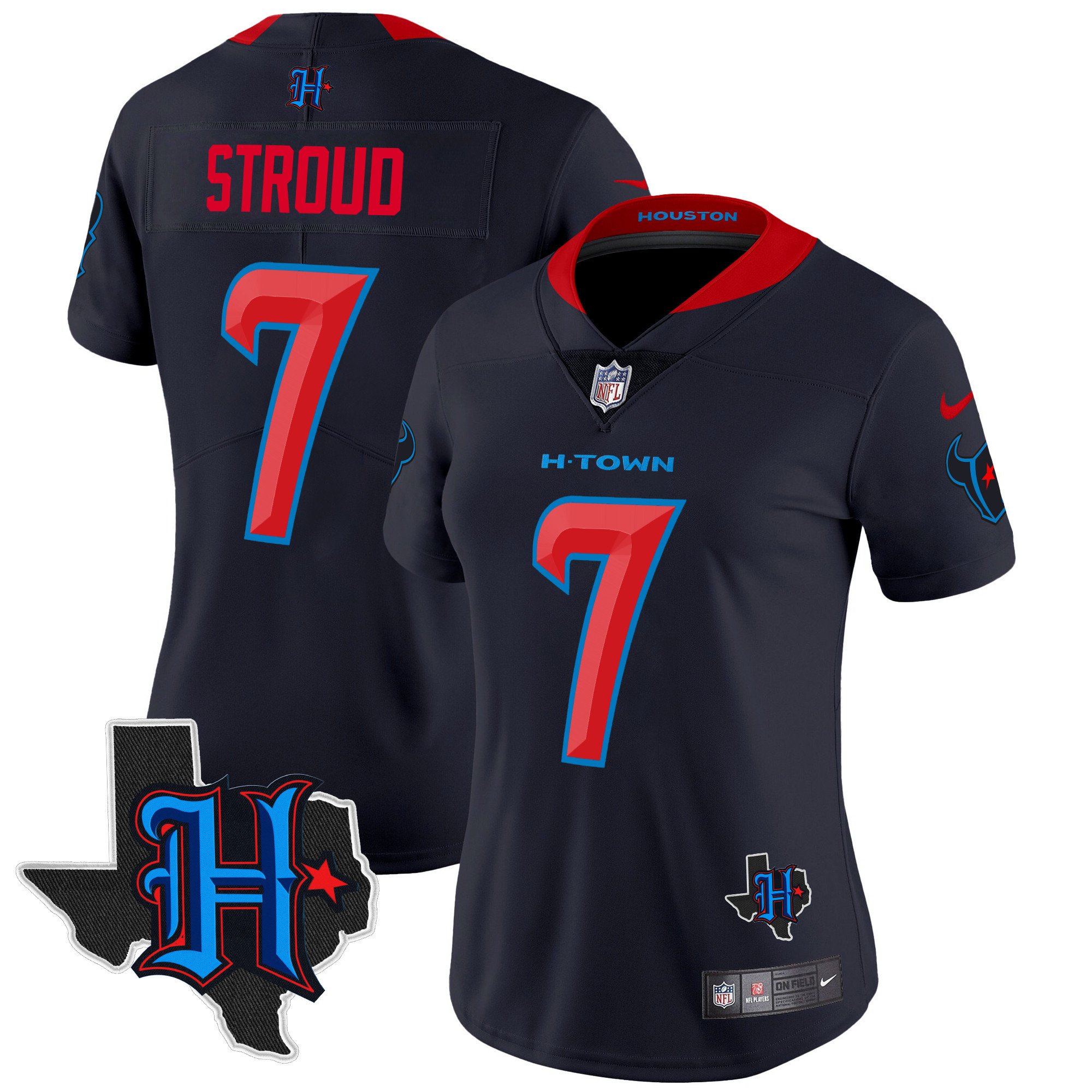 Women’S Houston Texans 2024 Texas Patch Vapor Limited Jersey – All Stitched