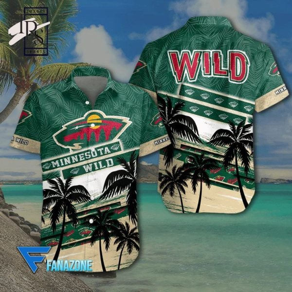 Nhl Minnesota Wild Coconut Tree Beach Aloha 3D Hawaiian Shirt