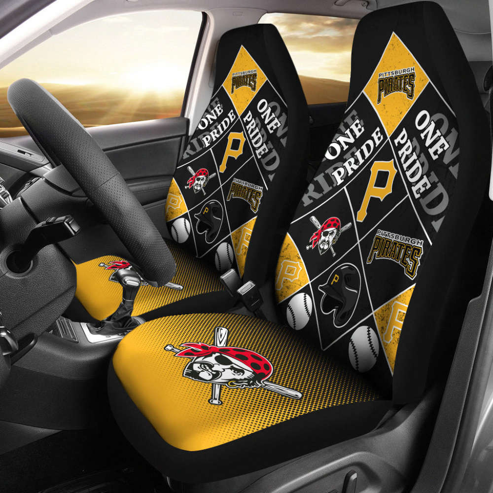 Pittsburgh Pirates Pride Flag Car Seat Cover Set Perfect Fan Gift CSC5673