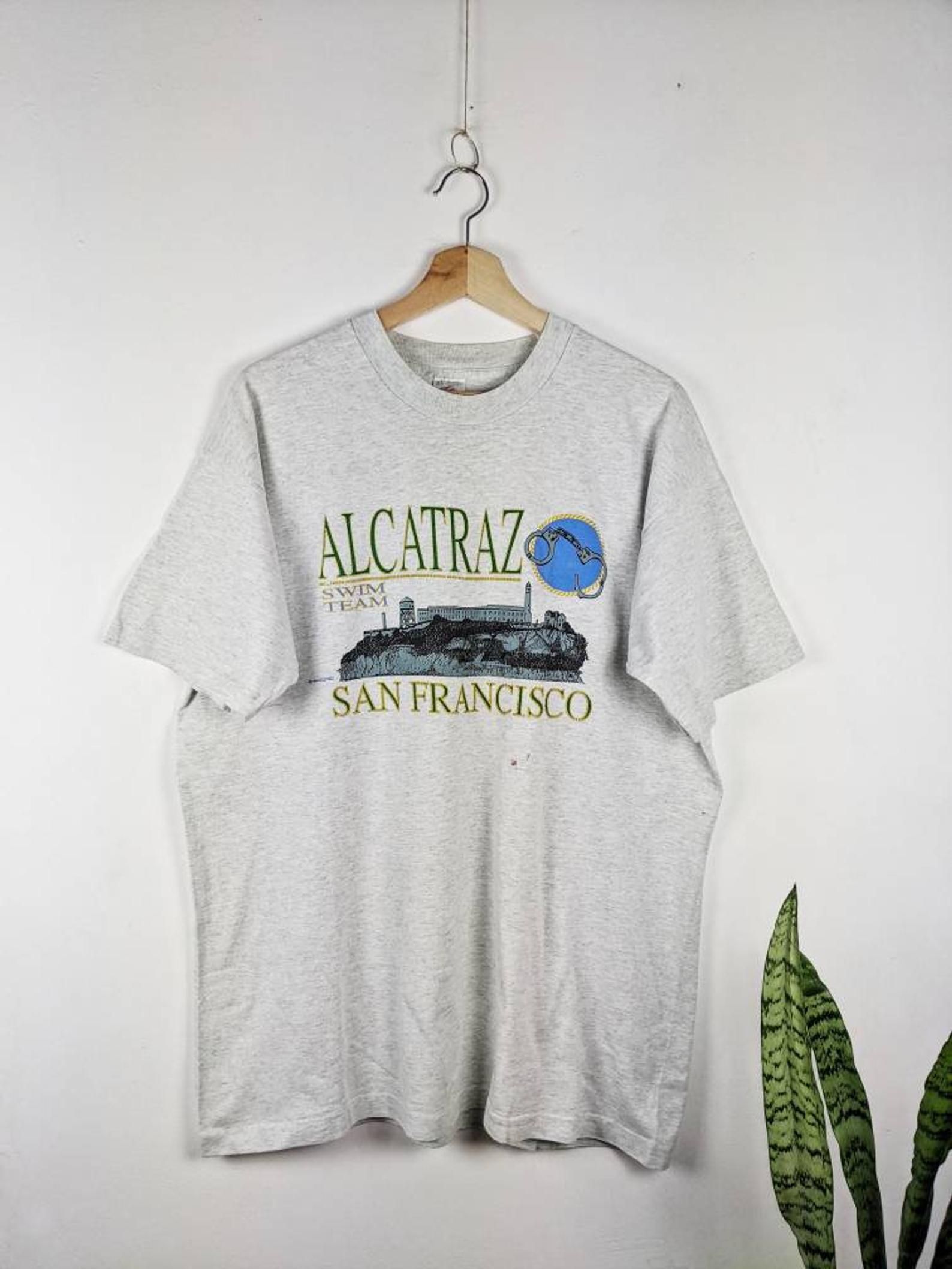 Vintage Alcatraz San Francisco Merch T-Shirt 1994 Swim Team Single Stitch