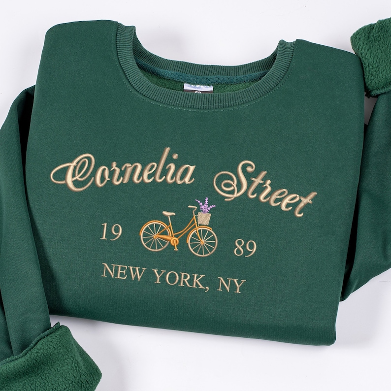 Embroidered Cornelia Street Sweatshirt, Embroidered Tshirt, Gift for Her, Gift for Him, Gift for Mom, Gift For Friend