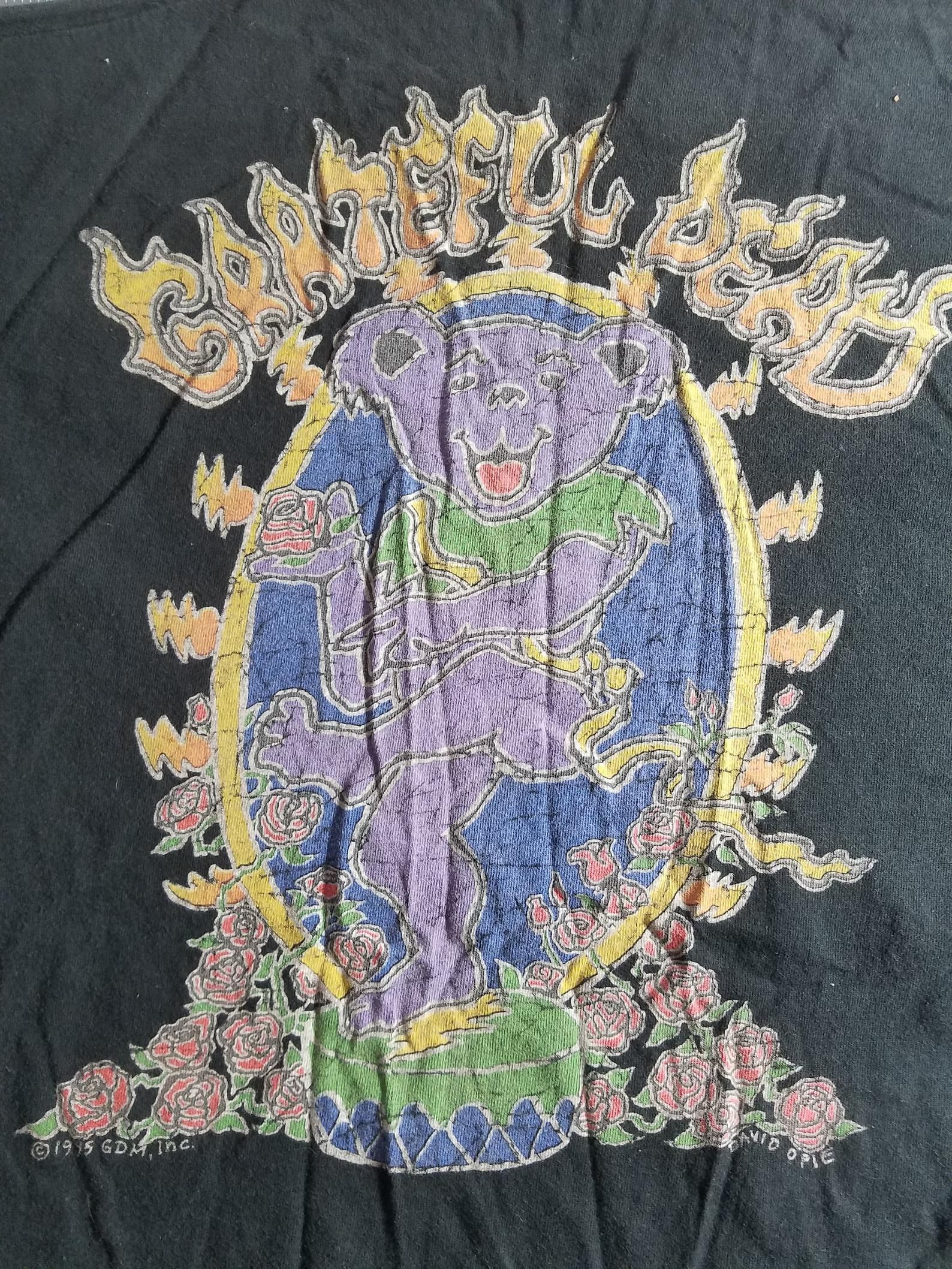 Vintage 1995 Grateful Dead Dancing Bear Shirt Good Condition Single Stiched