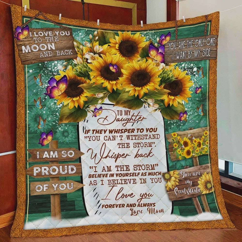 Personalized To My Daughter Quilt Bl …