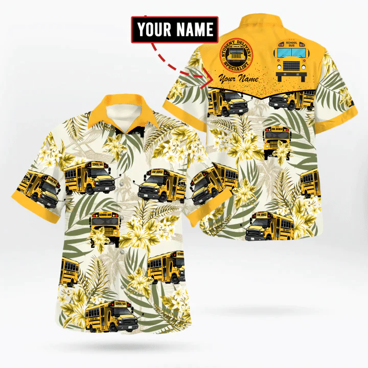 Bus Driver Hawaiian Shirt, School Bus Driver Shirt, Shirts For Bus Drivers