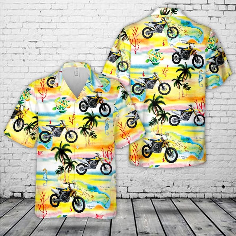 Suzuki Rmz And Sea Creatures Pattern 3D Hawaiian Shirt
