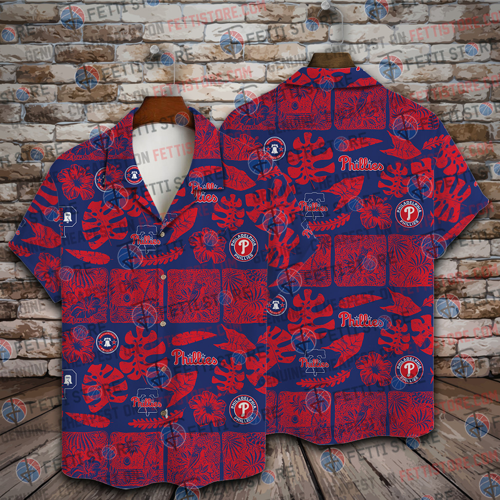 Philadelphia Phillies Leave And Beach Vintage Pattern Hawaiian Shirt