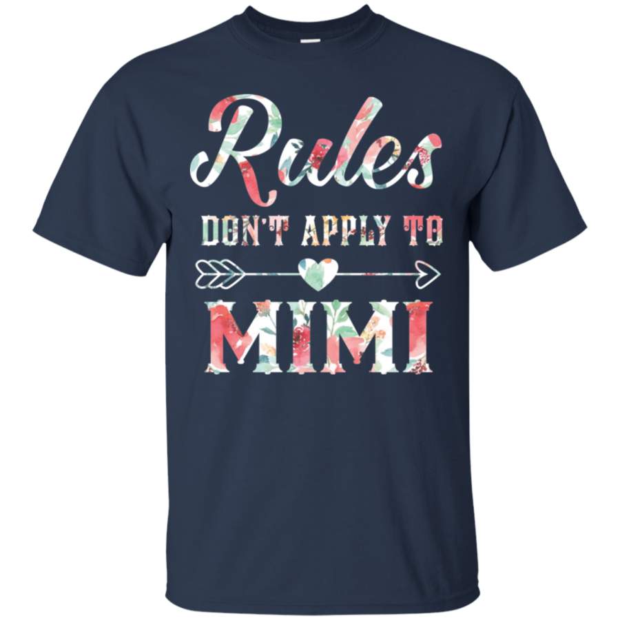 AGR Vintage Floral Rules Don’t Apply To Mimi Grandma T-Shirt