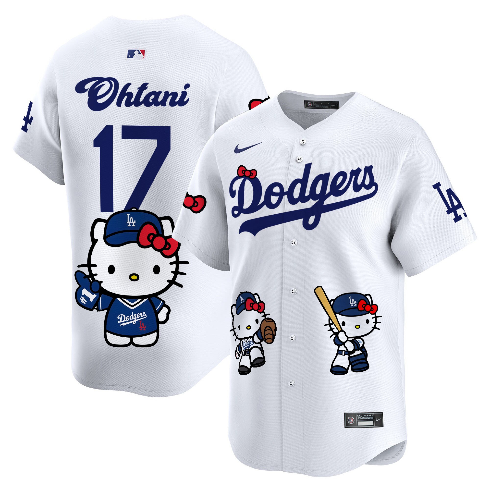 Unisex Dodgers Hello Kitty Vapor Premier Limited Jersey V2 – Printed