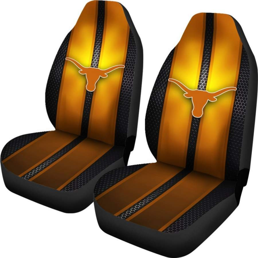 Incredible Line Pattern Texas Longhorns Logo Car Seat Covers CSC9774