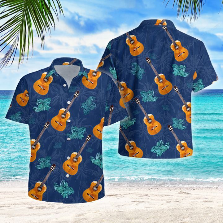 Guitar – Tropical Hawaiian Shirt, Summer Gift, Hawaiian Shirts For Men, Aloha Beach Shirt