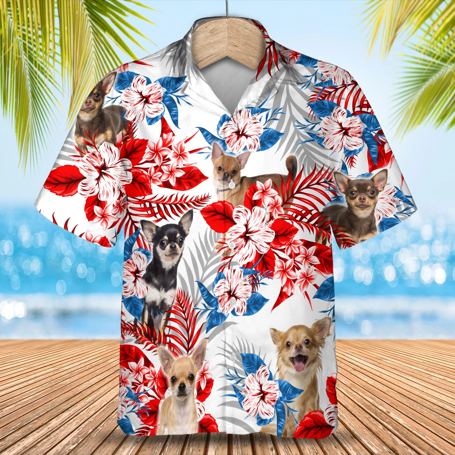 Chihuahua Hawaiian Shirt, Summer Aloha Shirt, Men Hawaiian Shirt, Women Hawaiian Shirt