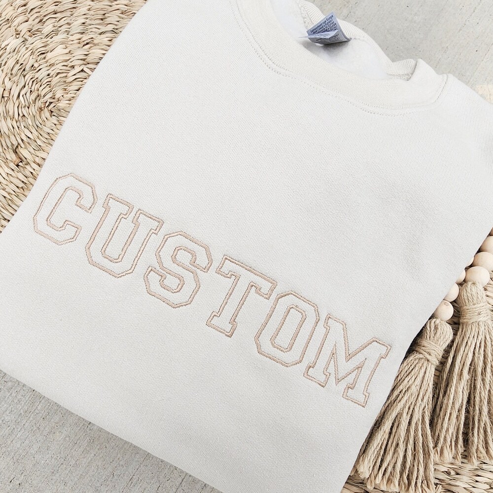 Embroidered Sweatshirt, Simple Sweatshirt, Bride Last Name Sweatshirt, Custom Oversized Vintage Sweatshirt, Mama Grammy Sweatshirt, Gift Mom Snazzyshirtco Teerealmstore