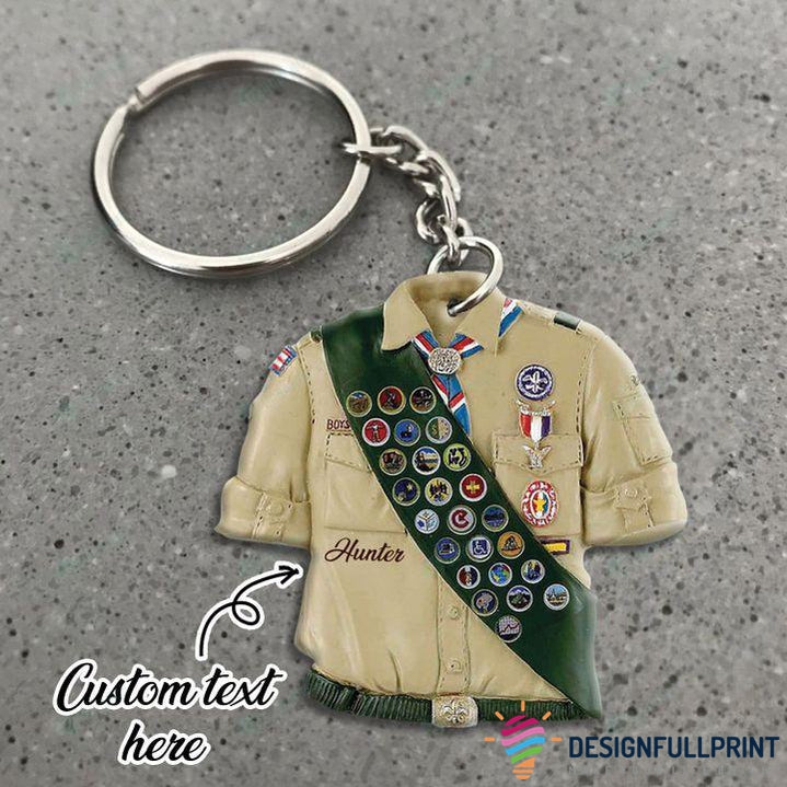 Personalized Boy Scouts Shirt Key Ch …