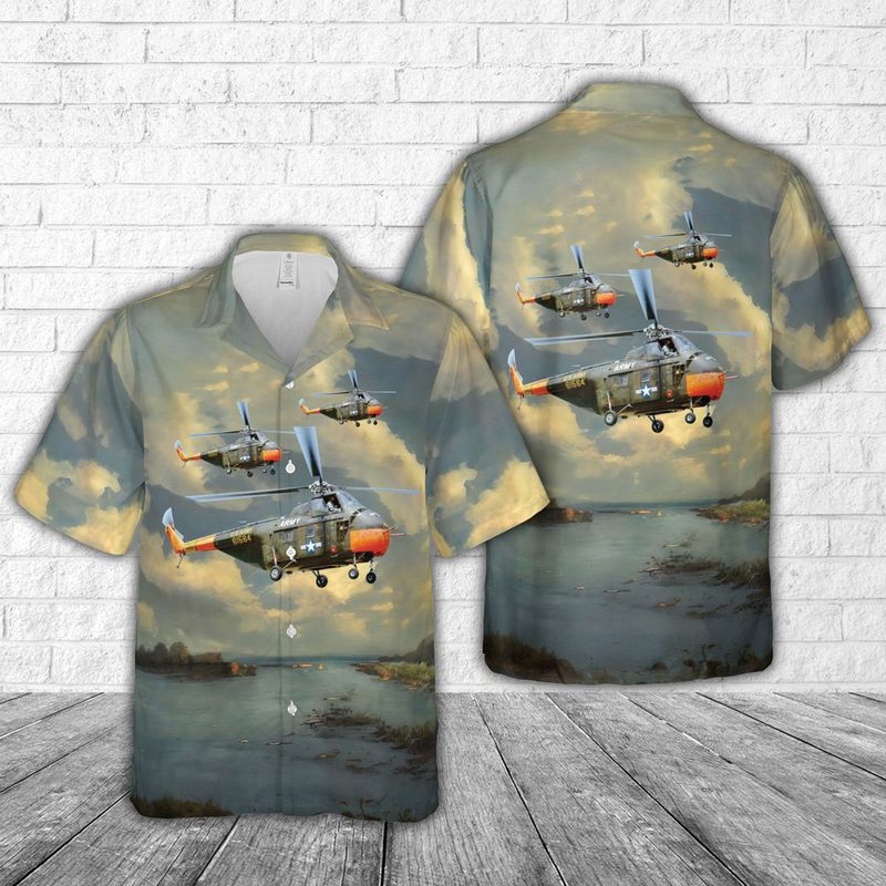 Us Army Uh-19D Chickasaw Hawaiian Shirt