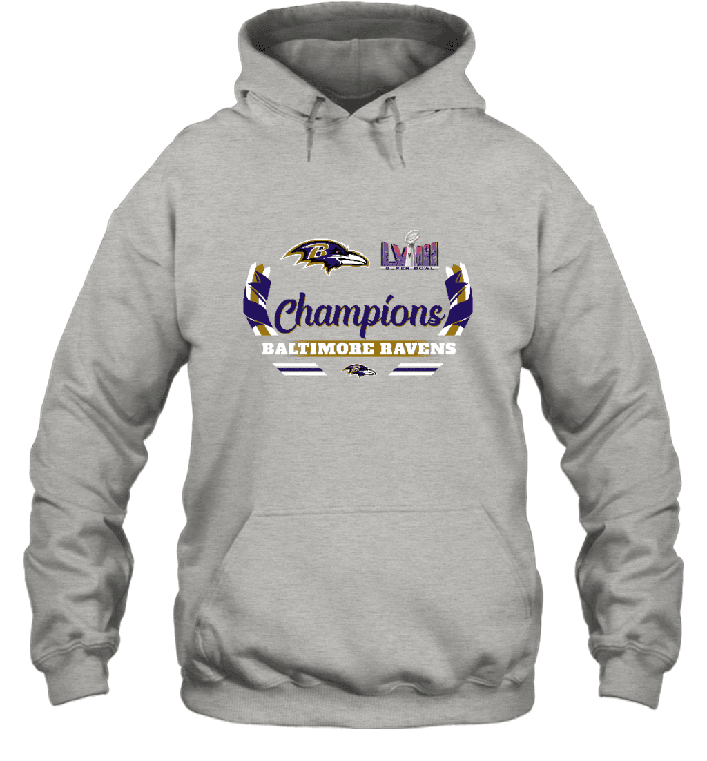 Baltimore Ravens Super Bowl LVIII Flower Unisex 2D Hoodie