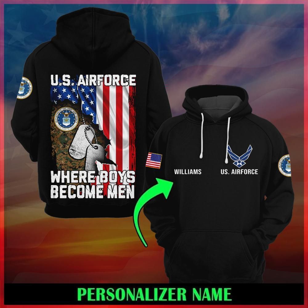 U,S AIRFORCE 3D HOODIE – CUSTO &hellip;