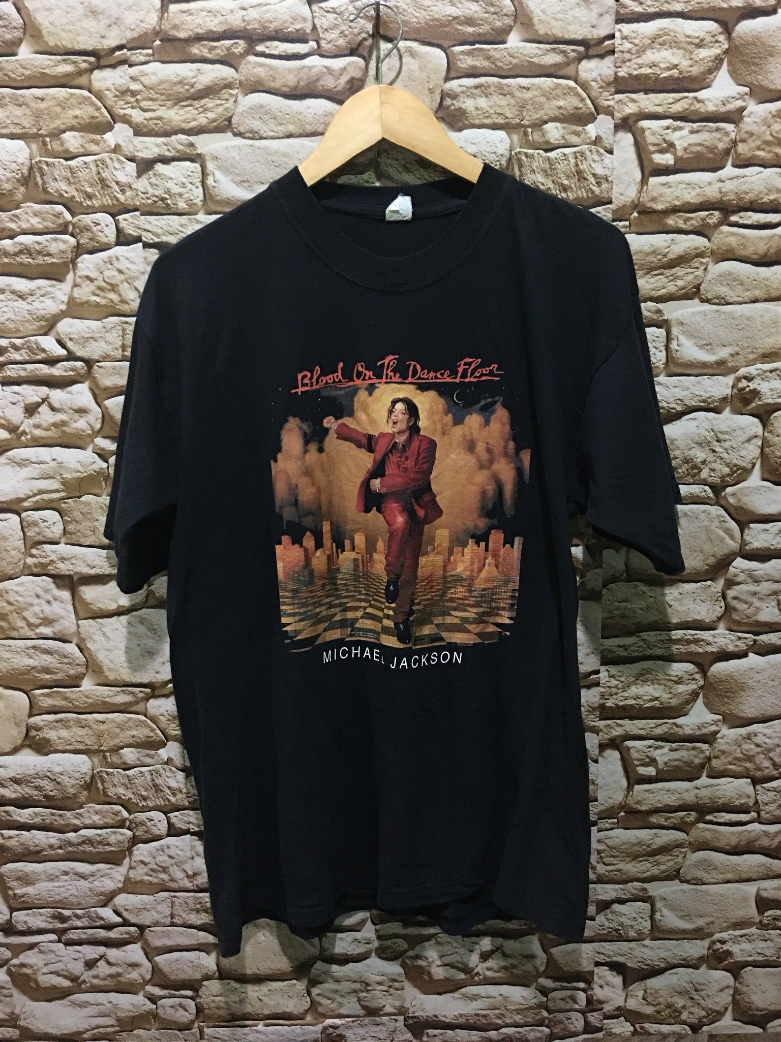 Rare Vintage 90S Michael Jackson King Of Pop Blood On The Dance Floor Iron On Band Tour Shirt