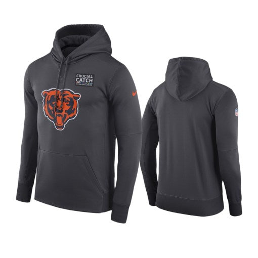 Chicago Bears Anthracite Crucial Catch Hoodie