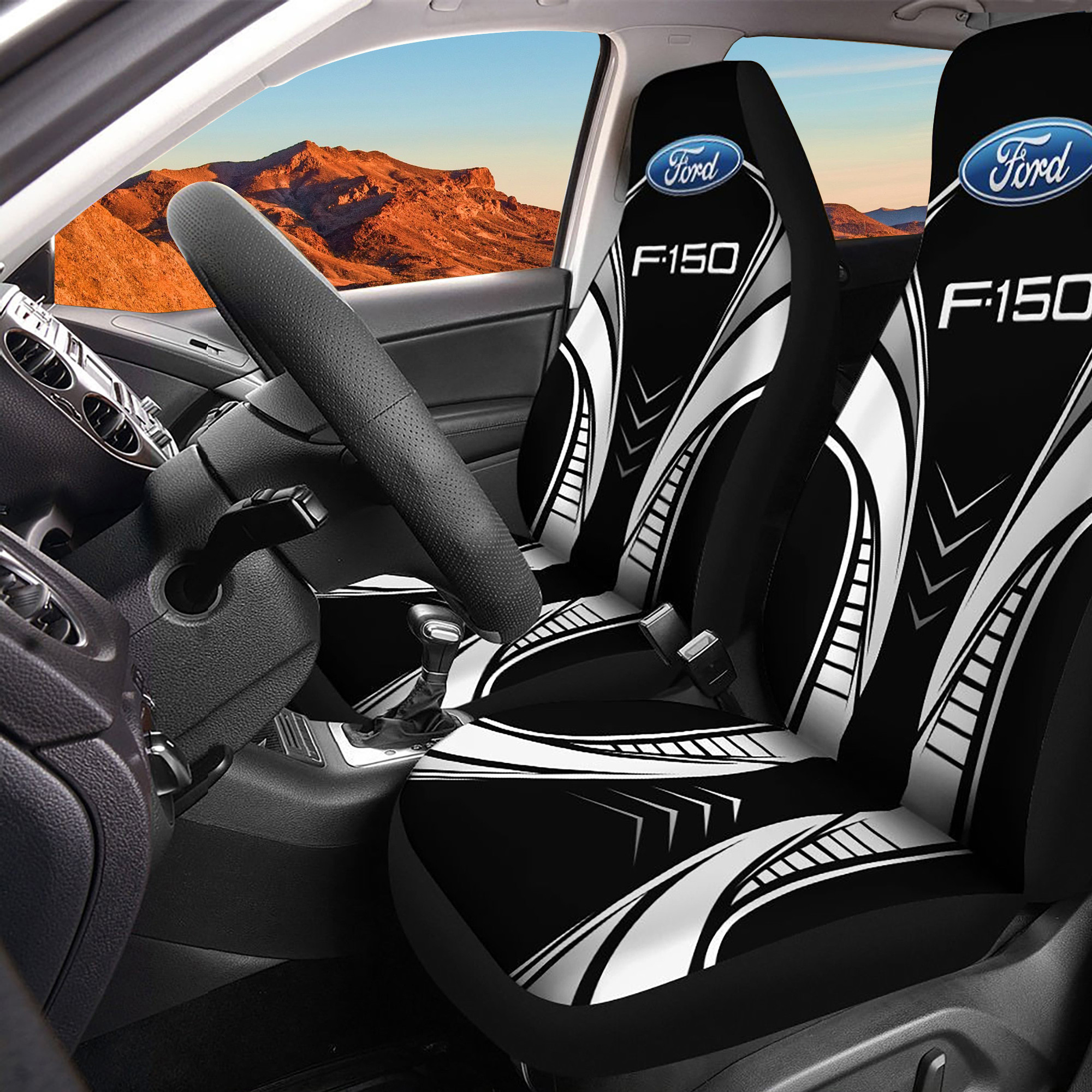 Ford F-150 Logo Car Seat Cover Set CSC3119