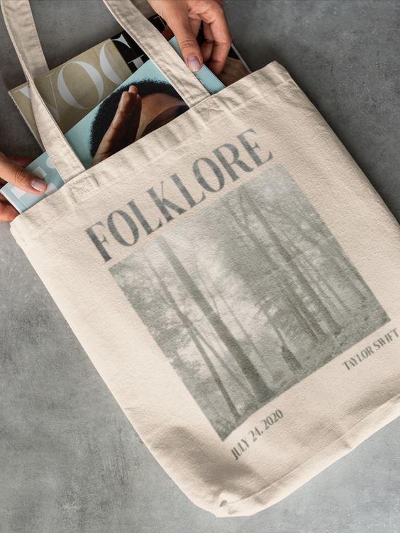 Mirrorball Tote Bag Folklore Merch Folklore Tote Bag, Canvas Tote Bags, Tote Bag Design, Tote Bag Idea