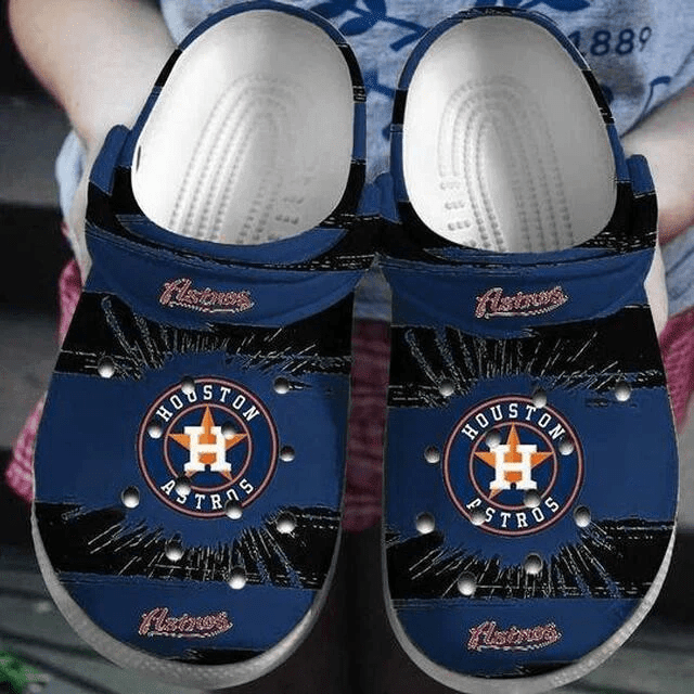 Houston Astros Navy Black Crocss Clog Comfortable Shoes Ver410