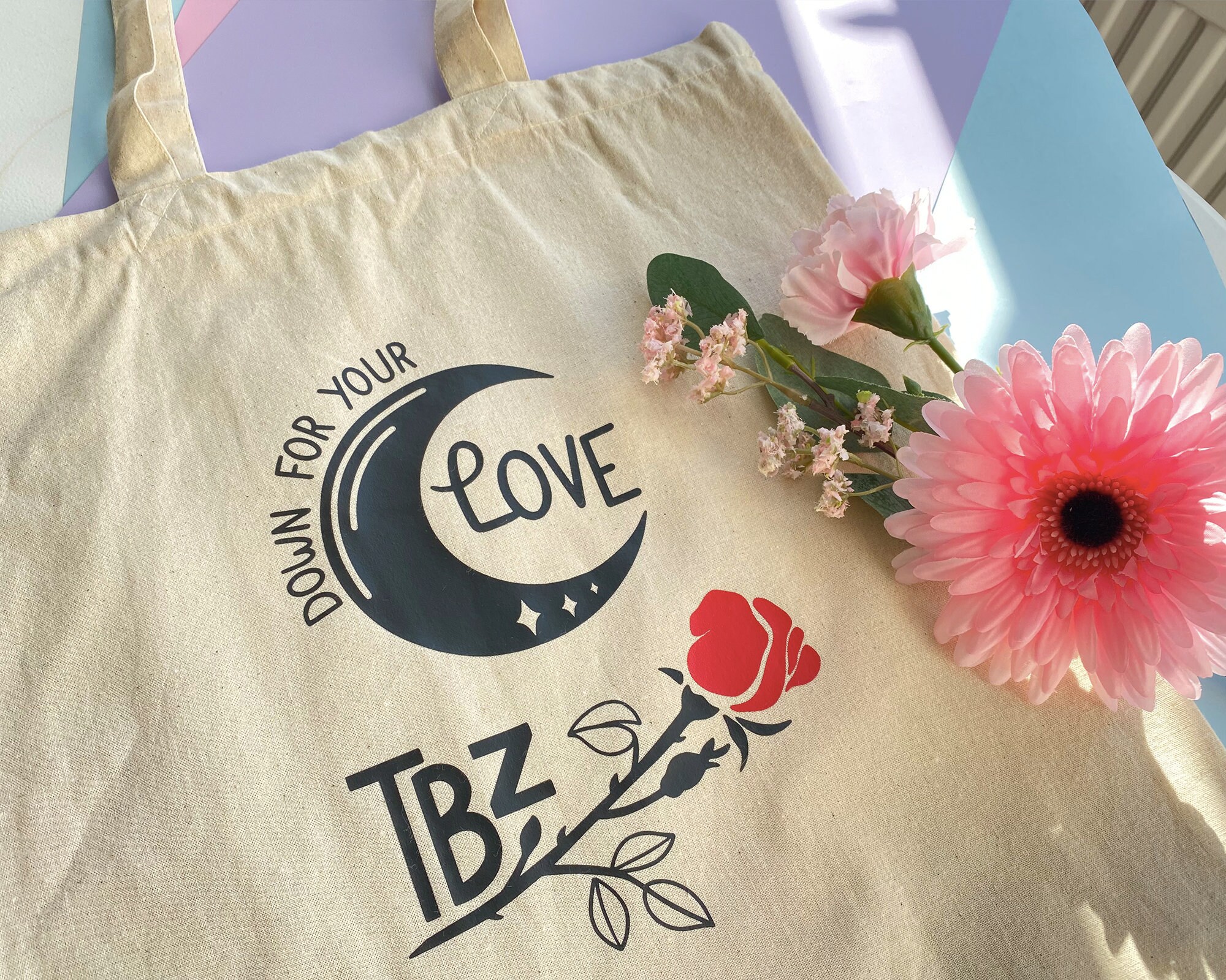 The Boyz Tote Bag, Reveal, Kpop Canvas Bag, The B, Deo Bi, TBZ designs, The boyz kpop, Gift for kpop fan, Eco friendly gifts, Kawaii, Rose