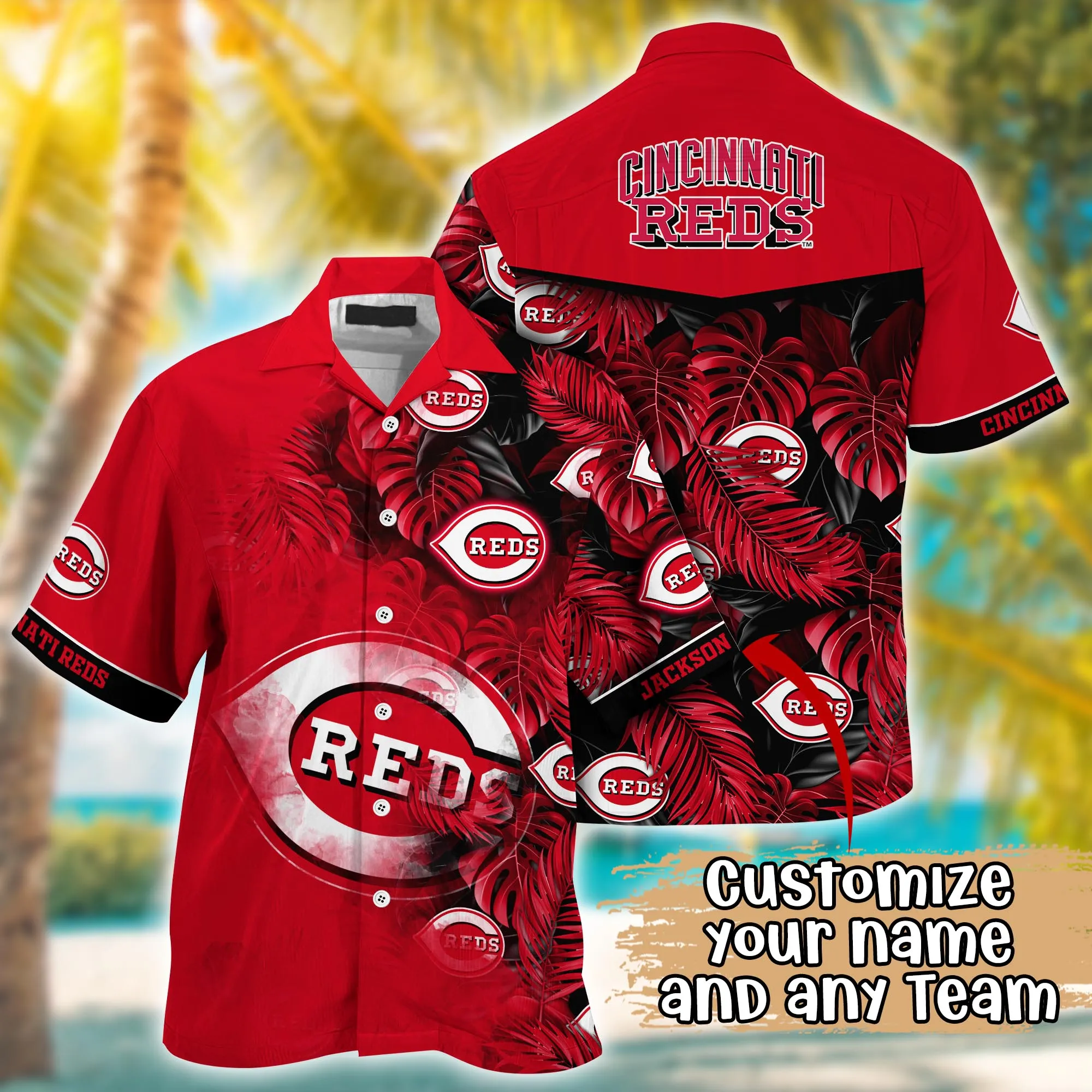 Cincinnati Reds Mlb Summer Hawaii Shirt And Tshirt Custom Aloha Shirt