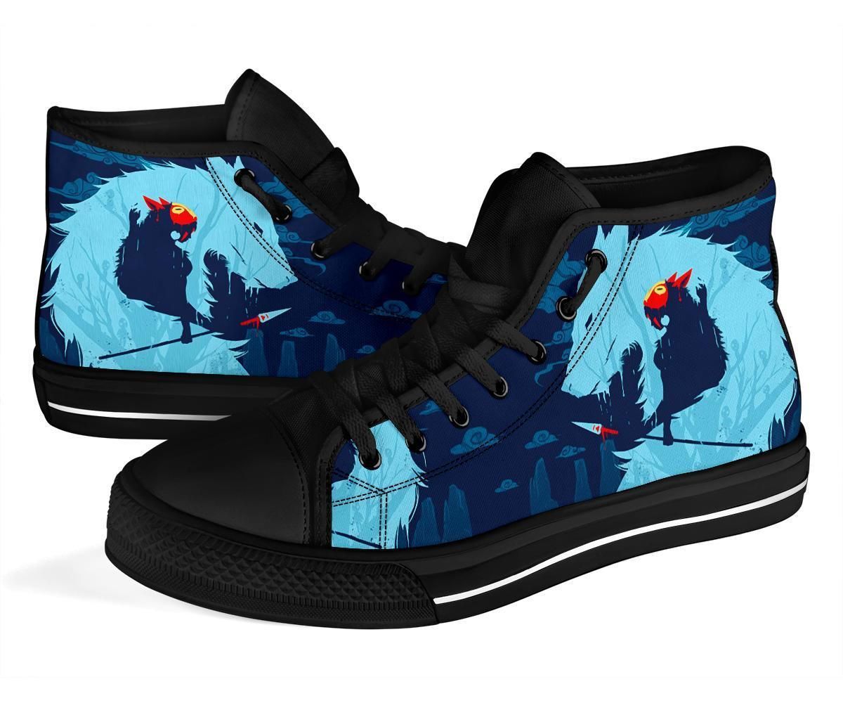 Princess Mononoke Sneakers High Top Shoes Anime High Top Shoes Va95 Animood Collections
