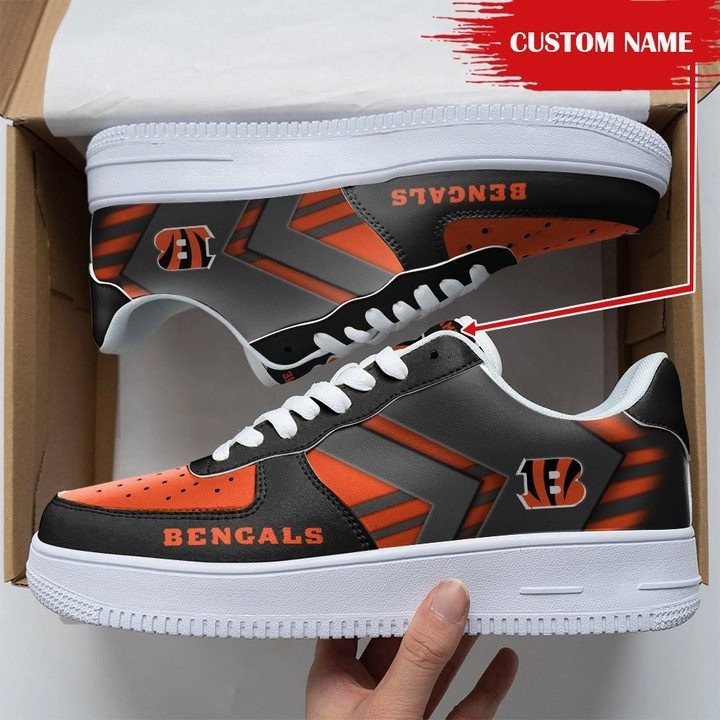 Cincinnati Bengals Custom Name Air Force 1 Shoes Sneakers