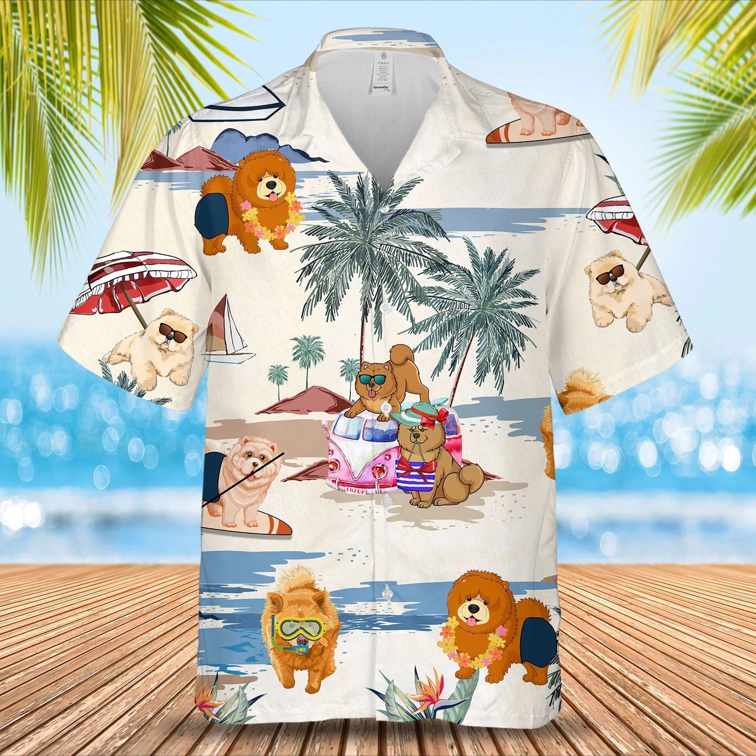 Chow Chow Summer Beach Hawaiian Shirt, Coolspod Aloha Beach Shirt For Dog Lover